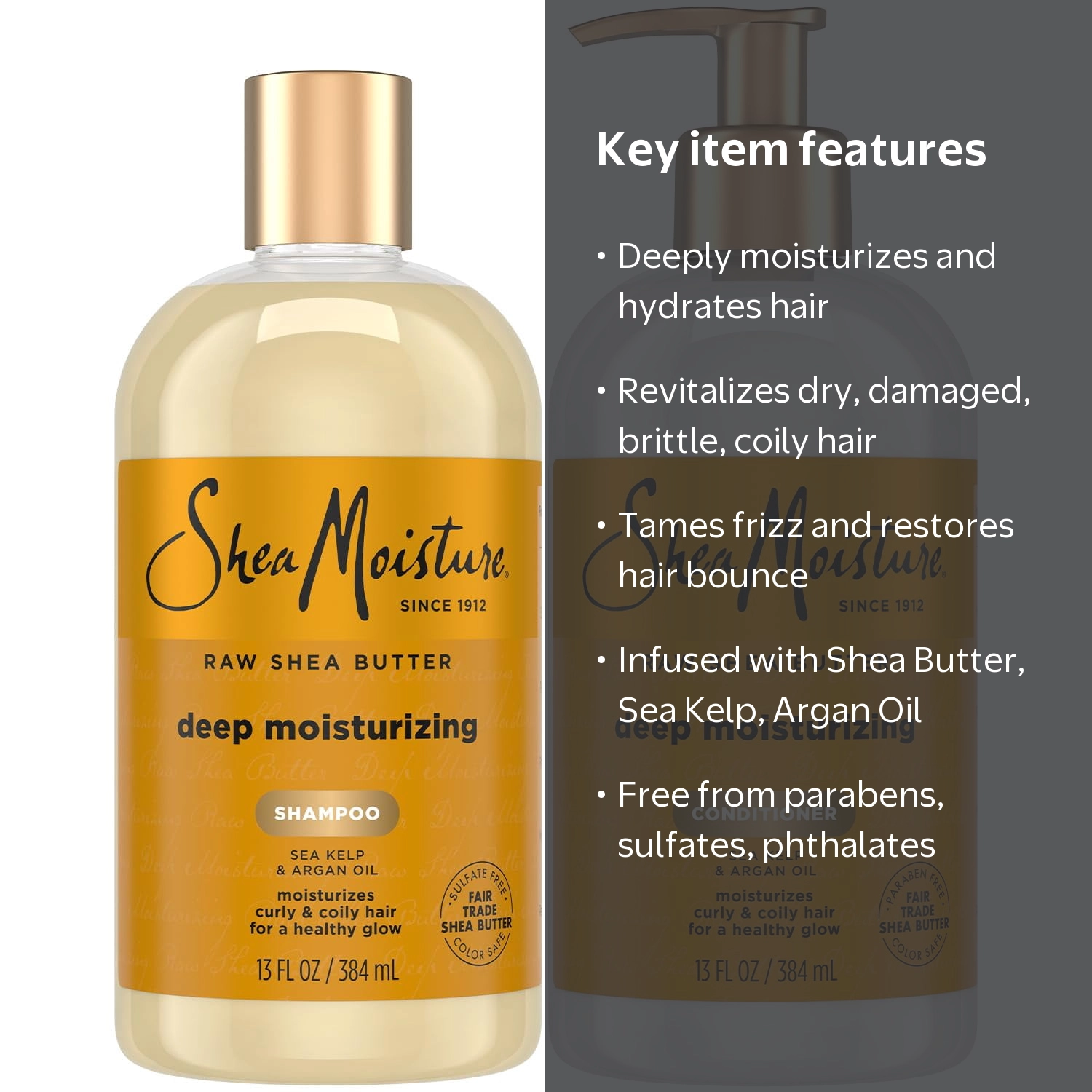 Shea Moisture Raw Shea Butter Shampoo & Conditioner Set, Deep