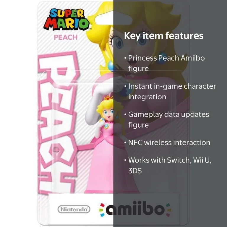 Nintendo, Princess Peach Amiibo, Super Mario Series, Pink