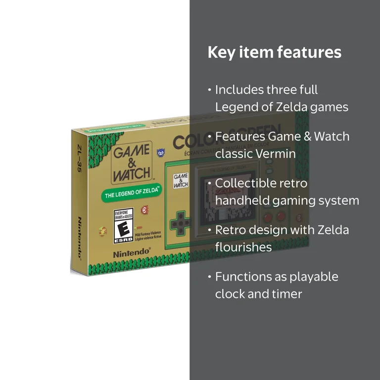 Nintendo Classic Game and Watch The Legend of Zelda - Walmart.com