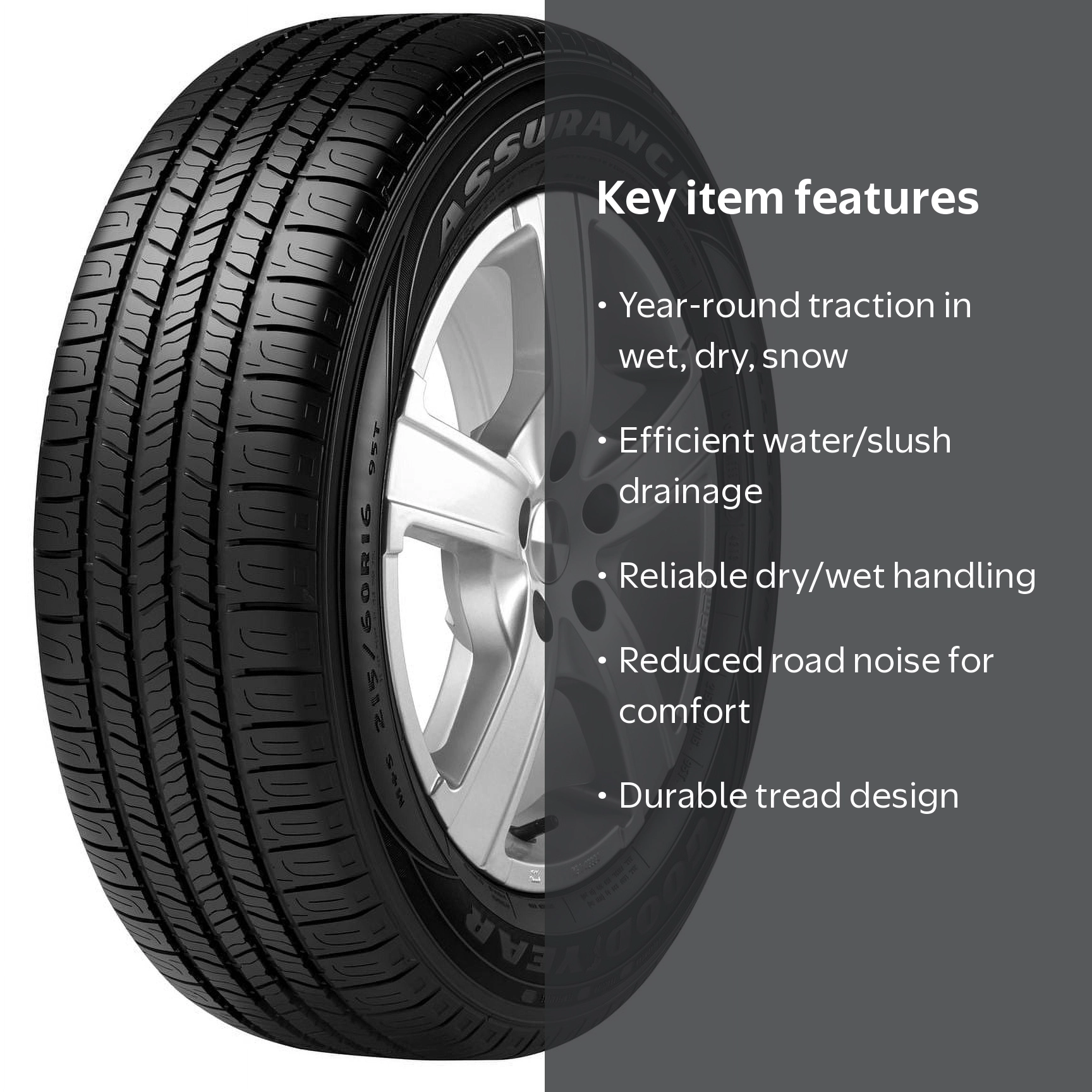 Goodyear, Passenger Tire, 225/55R17, All-Season, Black - Walmart.com