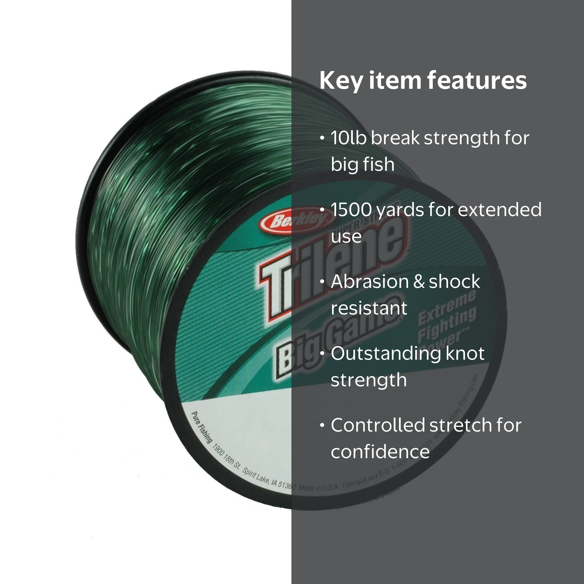 Berkley Monofilament Fishing Line Green 10 lb Test 1500 yd with Abrasion Resistance - Walmart.com Berkley Monofilament Fishing Line Green 10 lb Test 1500 yd with Abrasion Resistance - Walmart.com