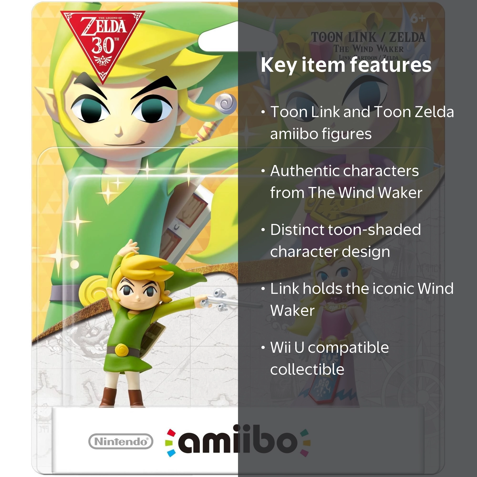 Nintendo Toon Link/Zelda : The Wind Waker amiibo 2-Pack - Nintendo