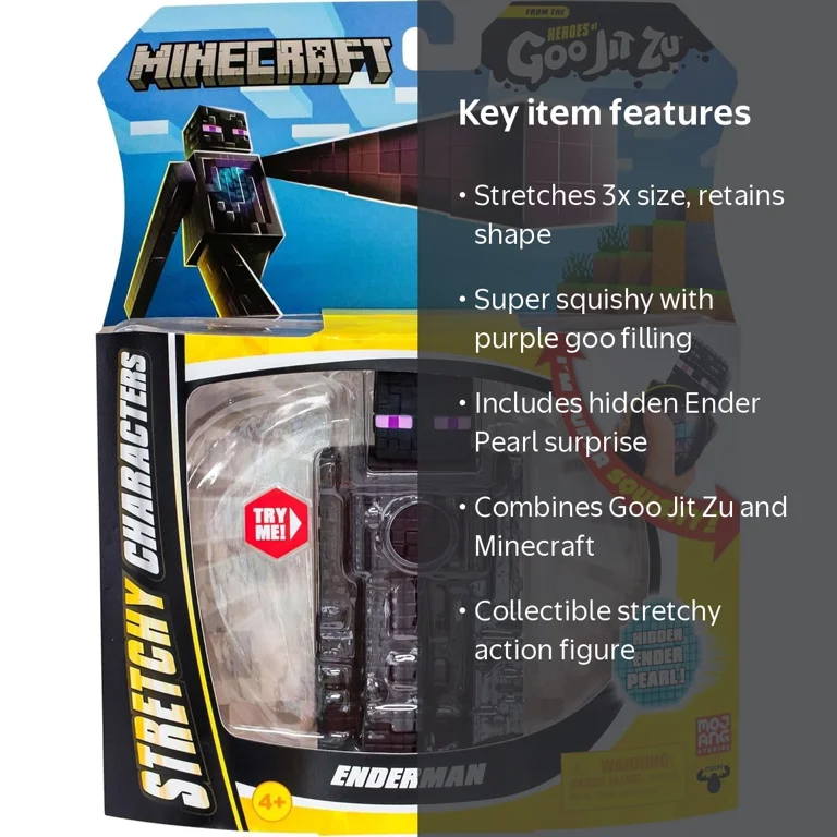 Heroes of Goo Jit Zu Minecraft Enderman Action Figure, Purple