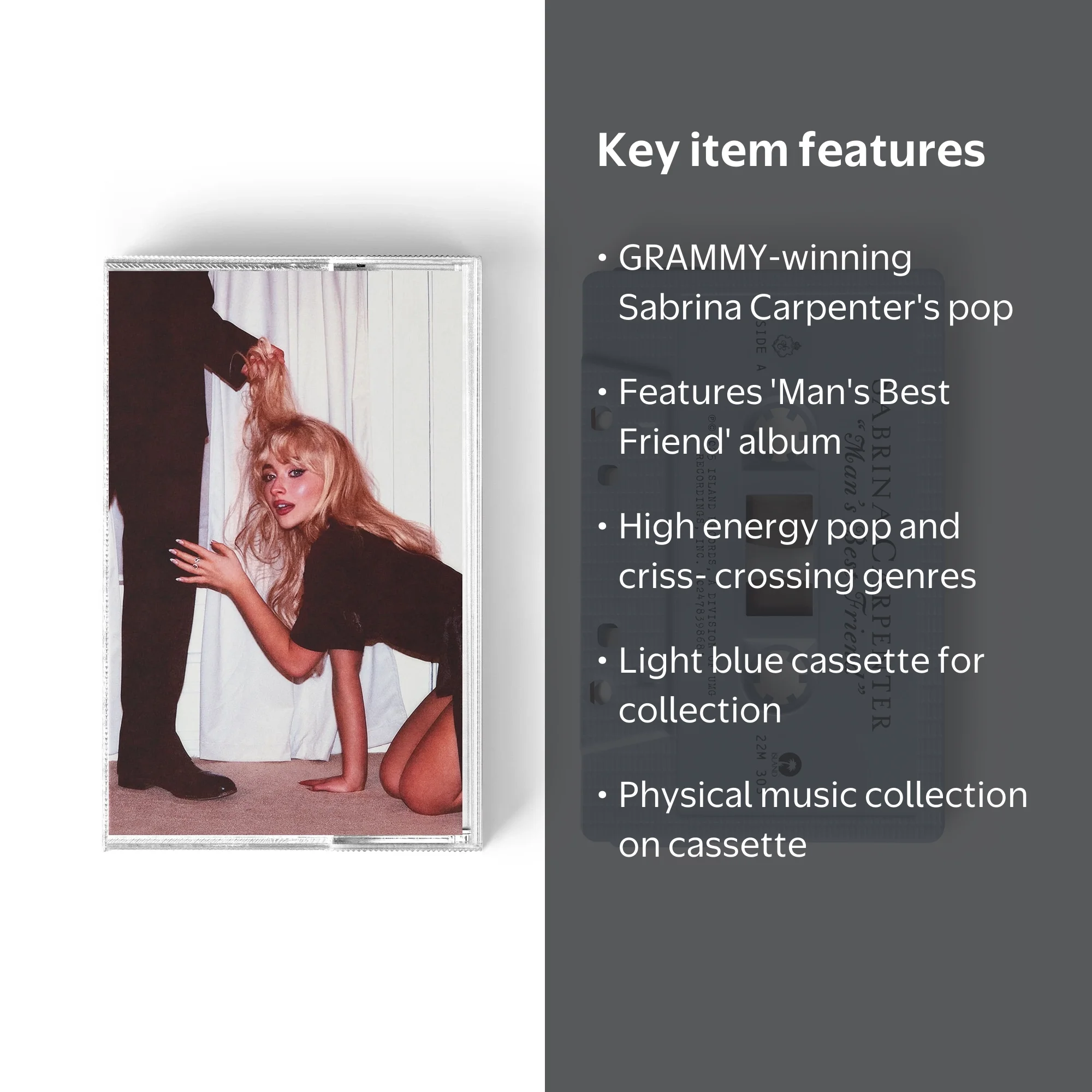 Friend　Ellyn Sanna　CD付き Sabrina Carpenter - Man's Best Friend - Light Blue Cassette