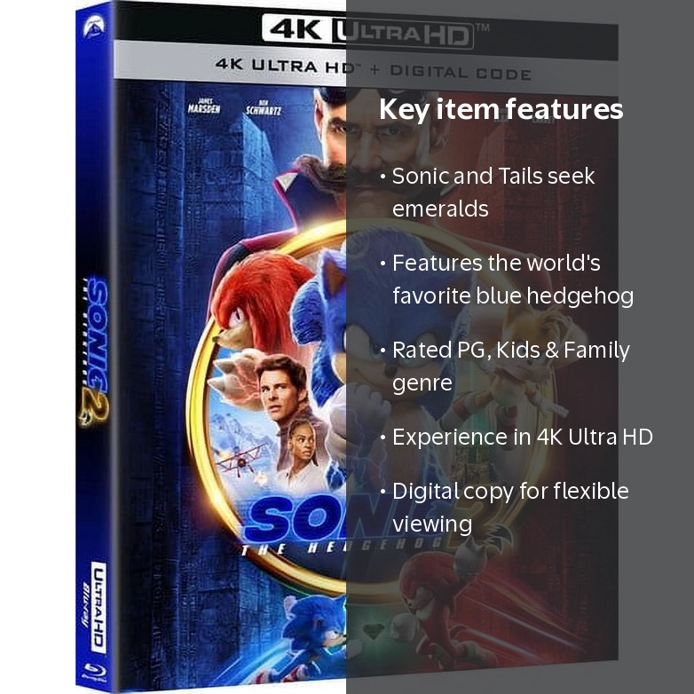 Paramount Home Video, Sonic the Hedgehog 2 4K Ultra HD + Digital