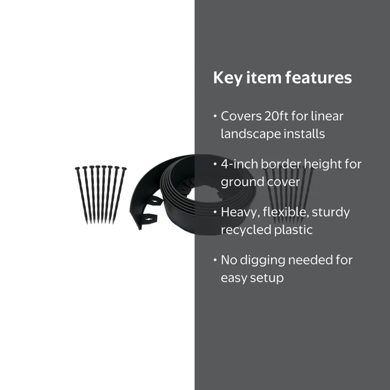 Free Shipping! Expert Gardener 4-inch Tall Landscape Edging Kit