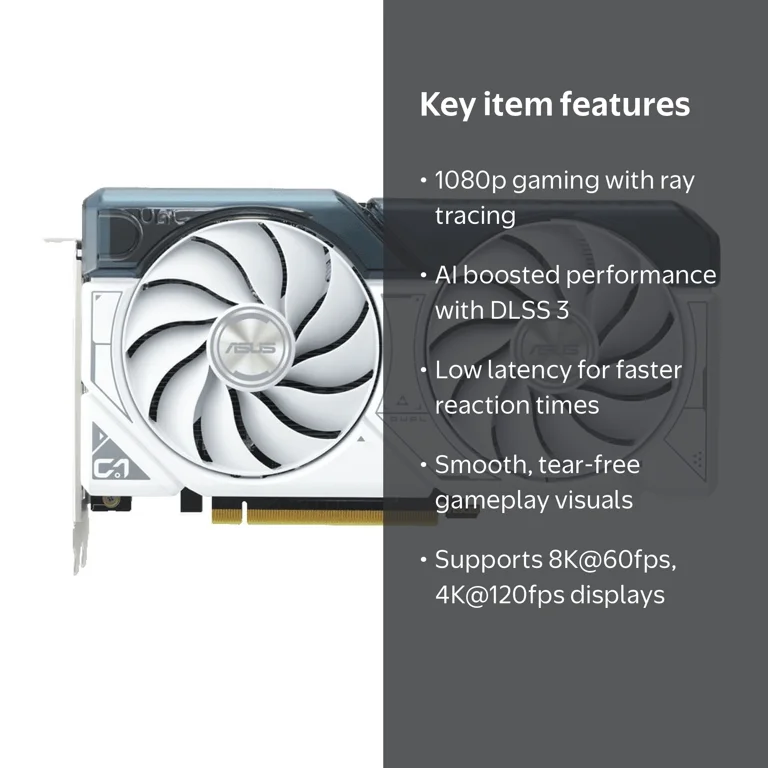 ASUS GeForce RTX 4060 Ti Dual White 8GB GPU Graphics Card