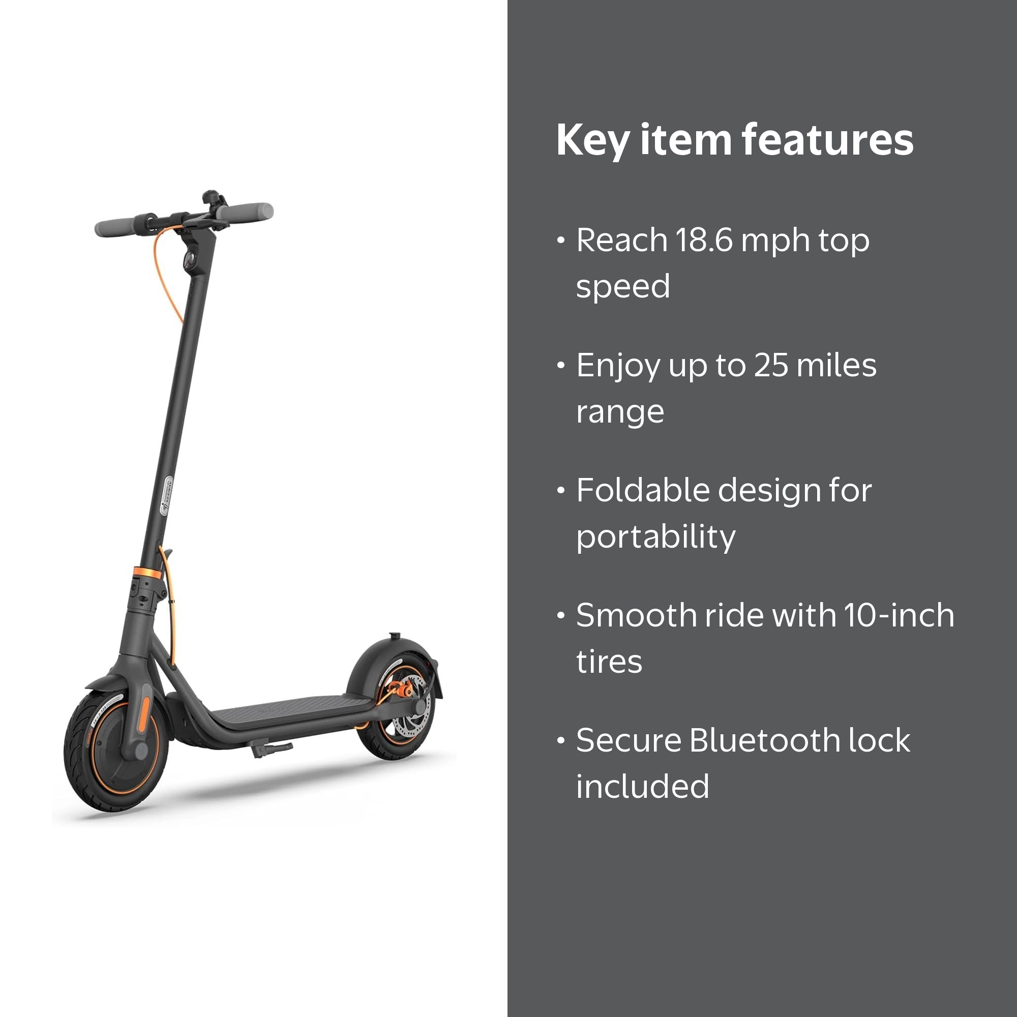 Segway Ninebot F40 Electric Scooter, 350W Motor, 18.6 mph Speed