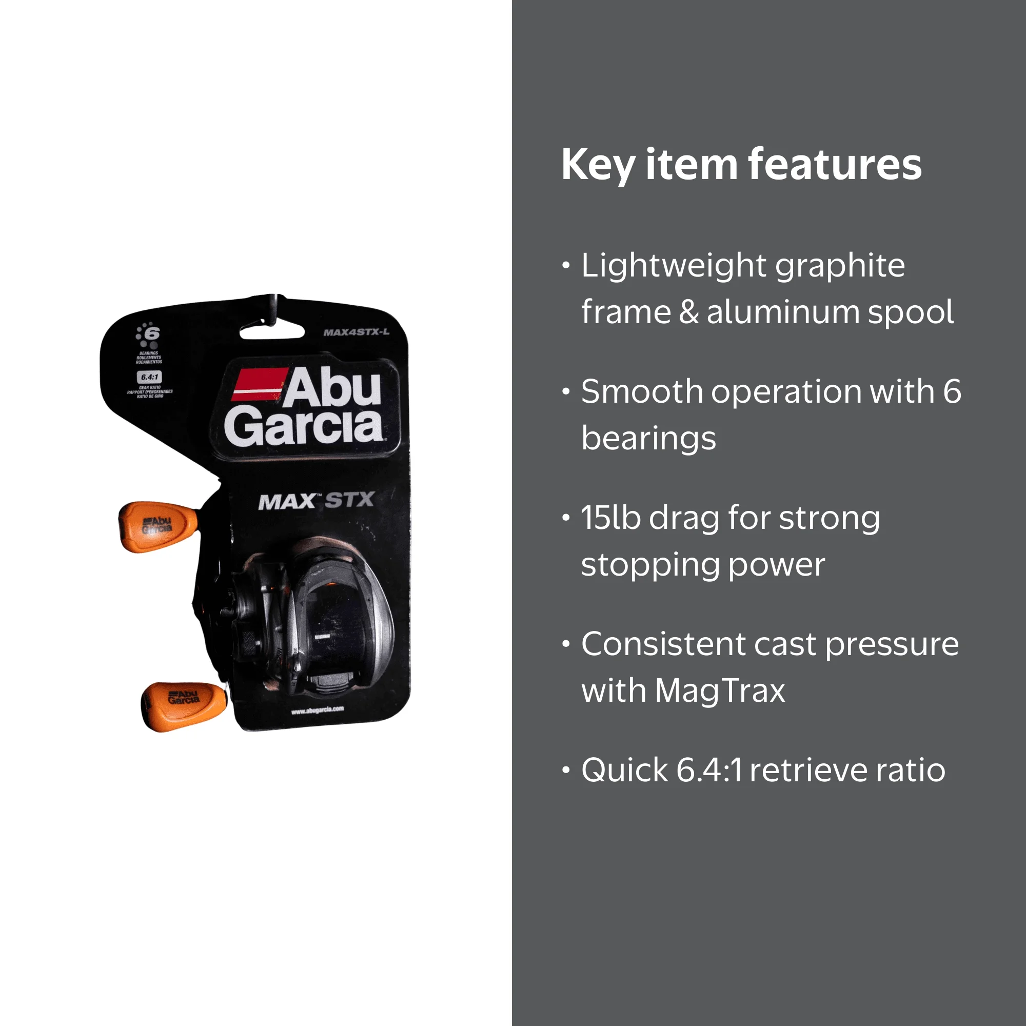 Free Shipping! Abu Garcia Max STX Low Profile Baitcasting Reel