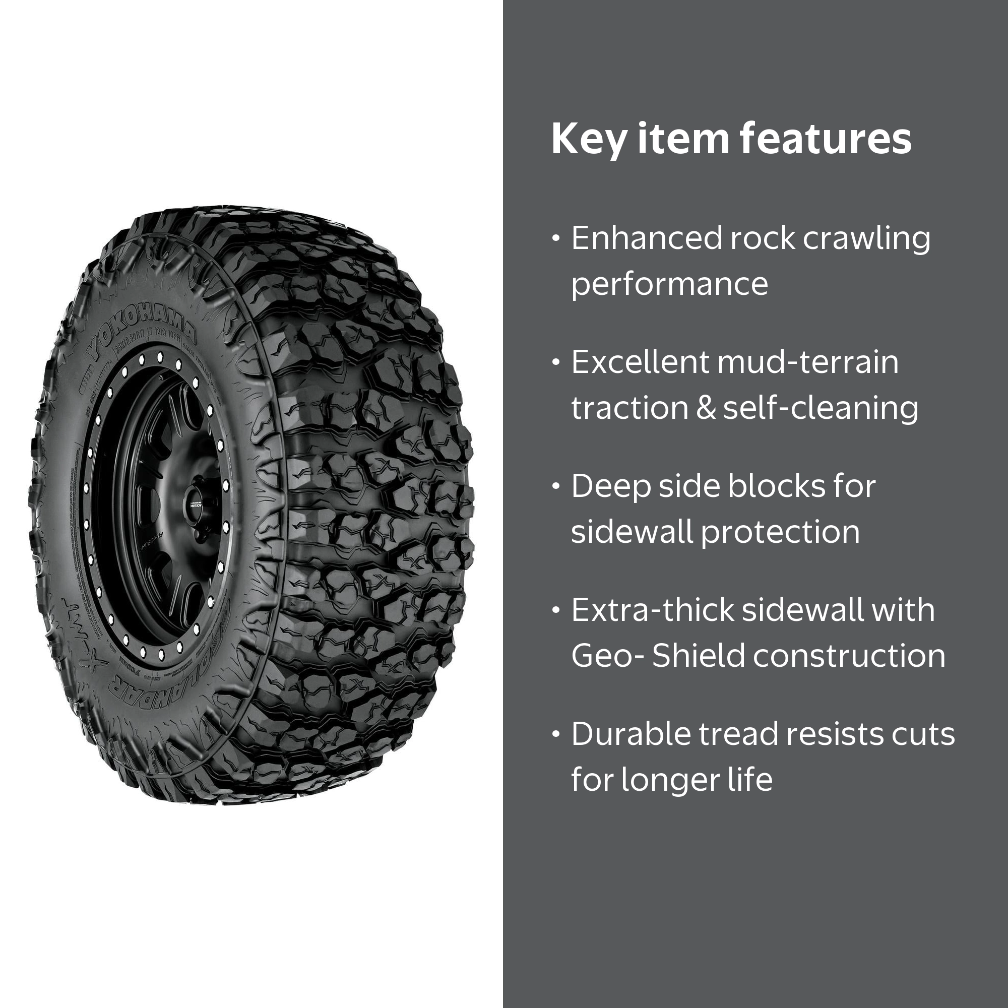Yokohama Geolandar X-MT 37X12.50R17 121Q D 8 Ply m/t mud Light