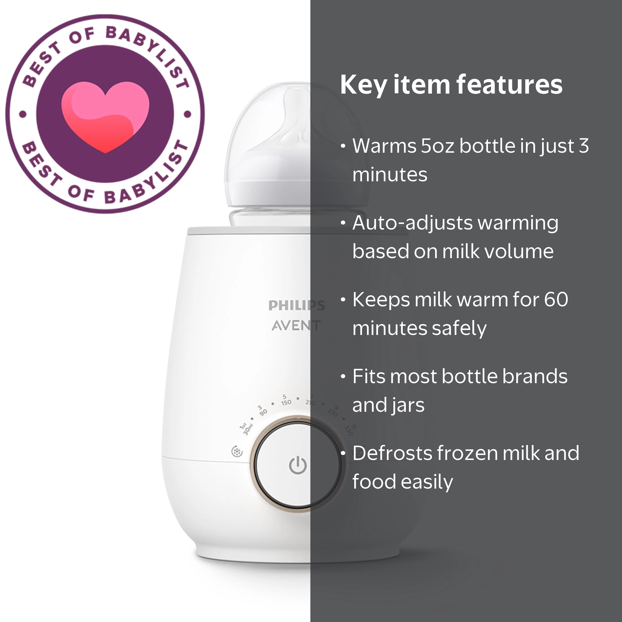 Philips AVENT Baby Bottle Warmer with Smart Temp Control - Walmart.com