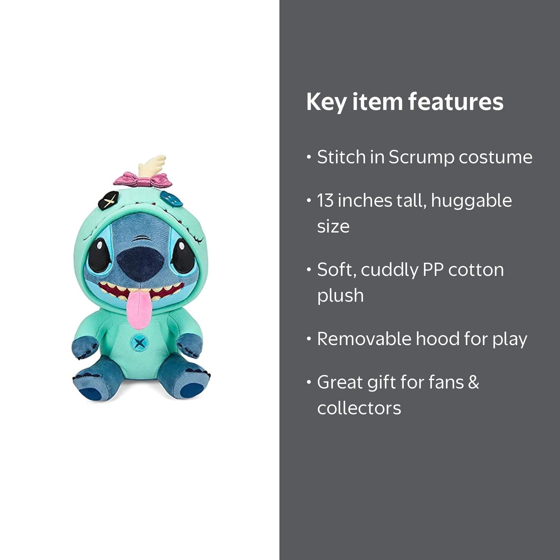 Disney Lilo & Stitch Plushie Toy: Stitch in Scrump Costume