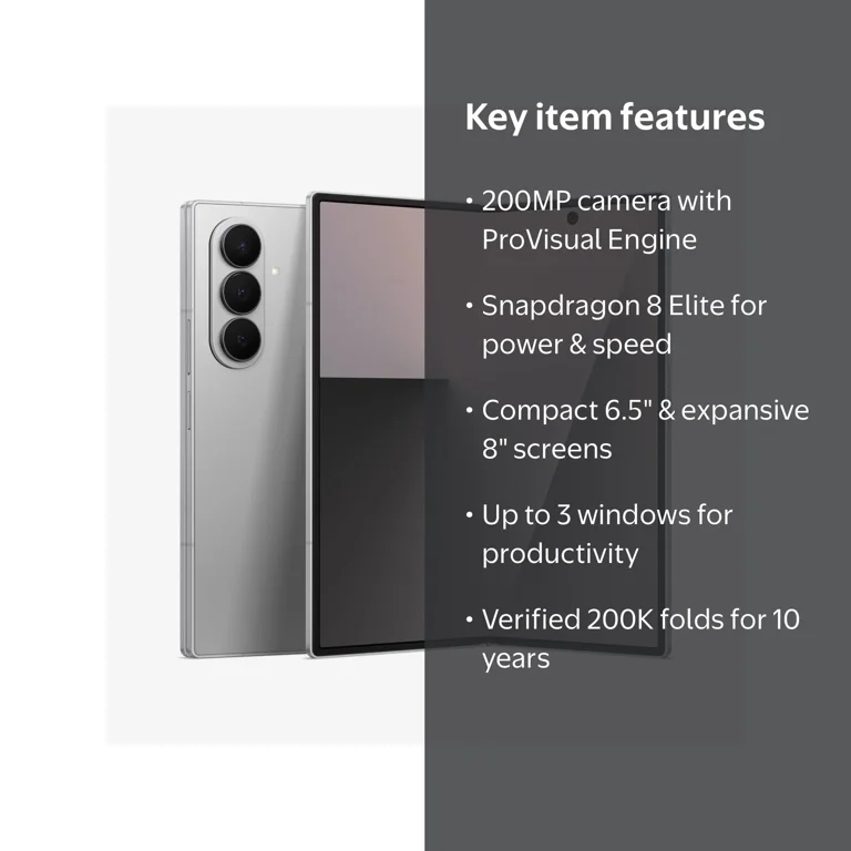 Samsung, Smartphone, Z Fold7 256GB, Unlocked Silver Shadow