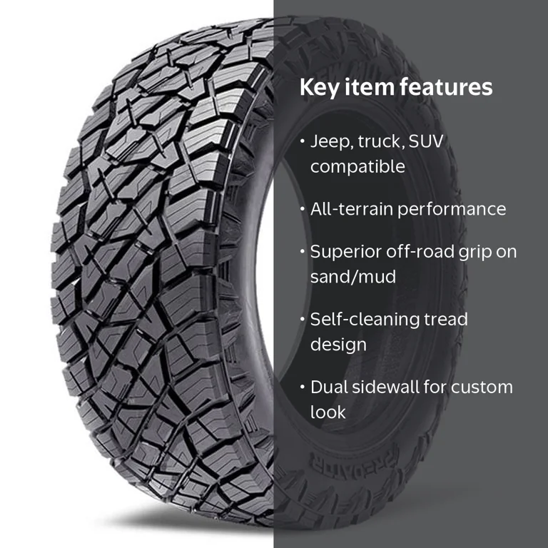 Predator, All Terrain LT285/70R17 121/118Q E Tire, Mud Sand Off