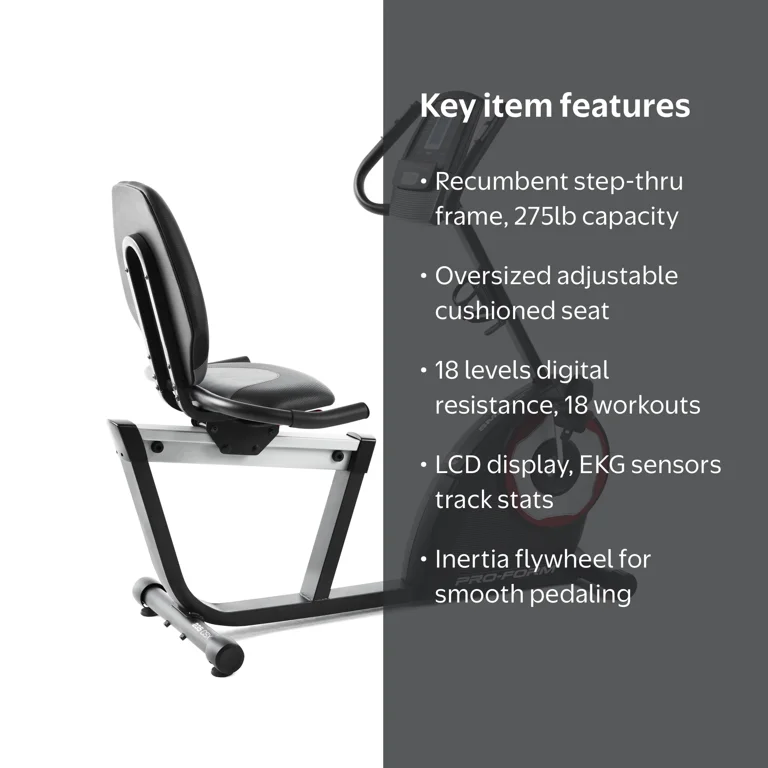 ProForm 235 CSX Recumbent Exercise Bike with 18 Workout Programs