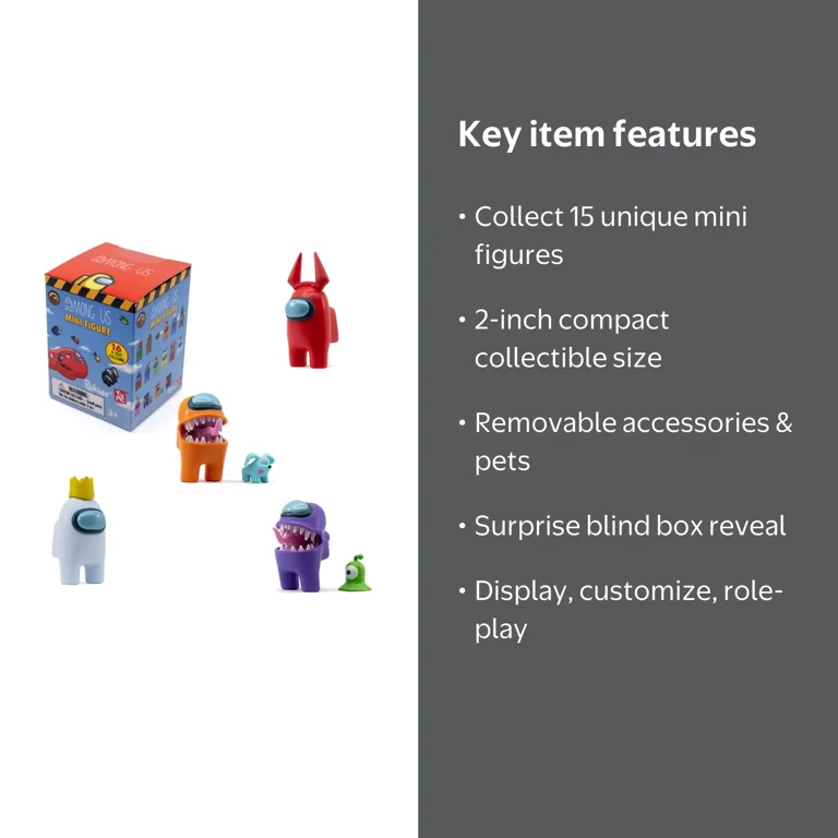 Among Us 2in Mini Figures Collectible Surprise Blind Box Crewmate