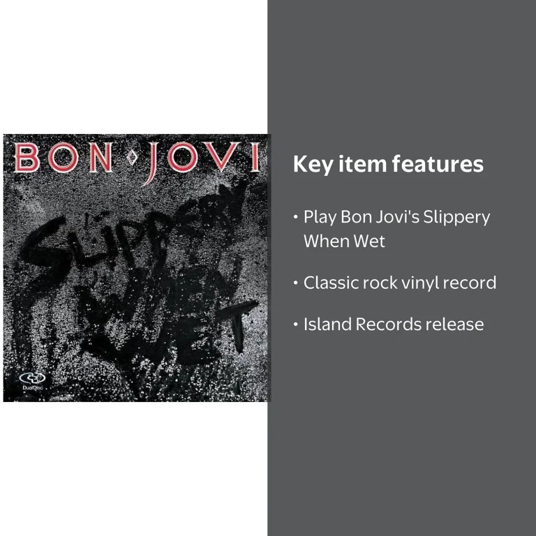 Bon Jovi, Slippery When Wet, Vinyl Music, 12-inch LP - Walmart.com