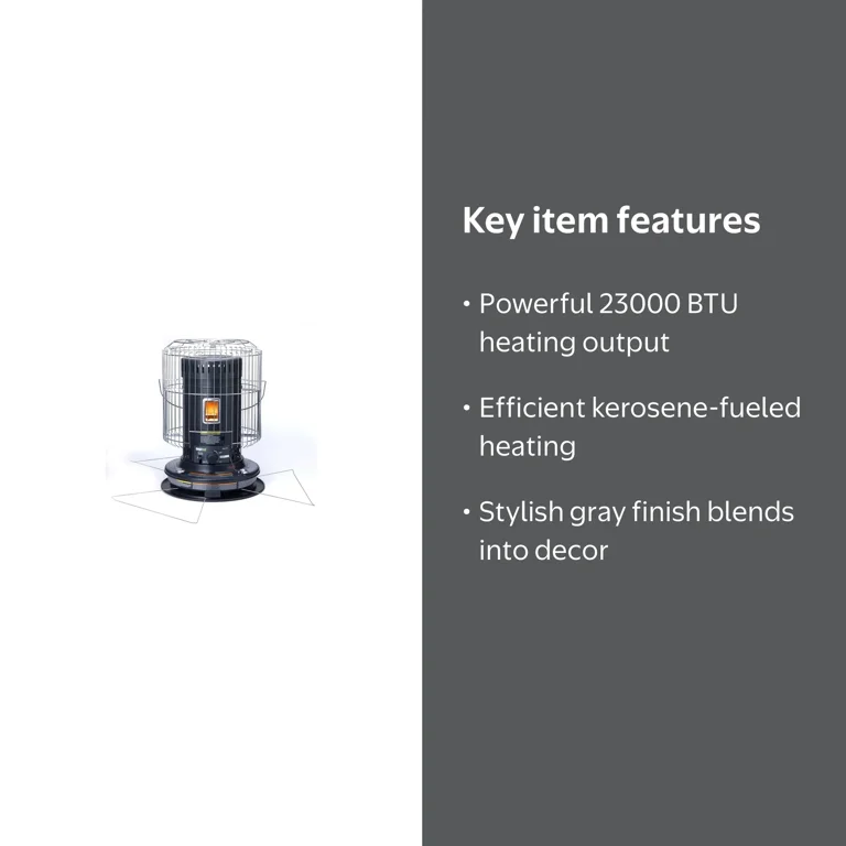 Megaheat 23000 Btu Gray Kero Heater - Walmart.com