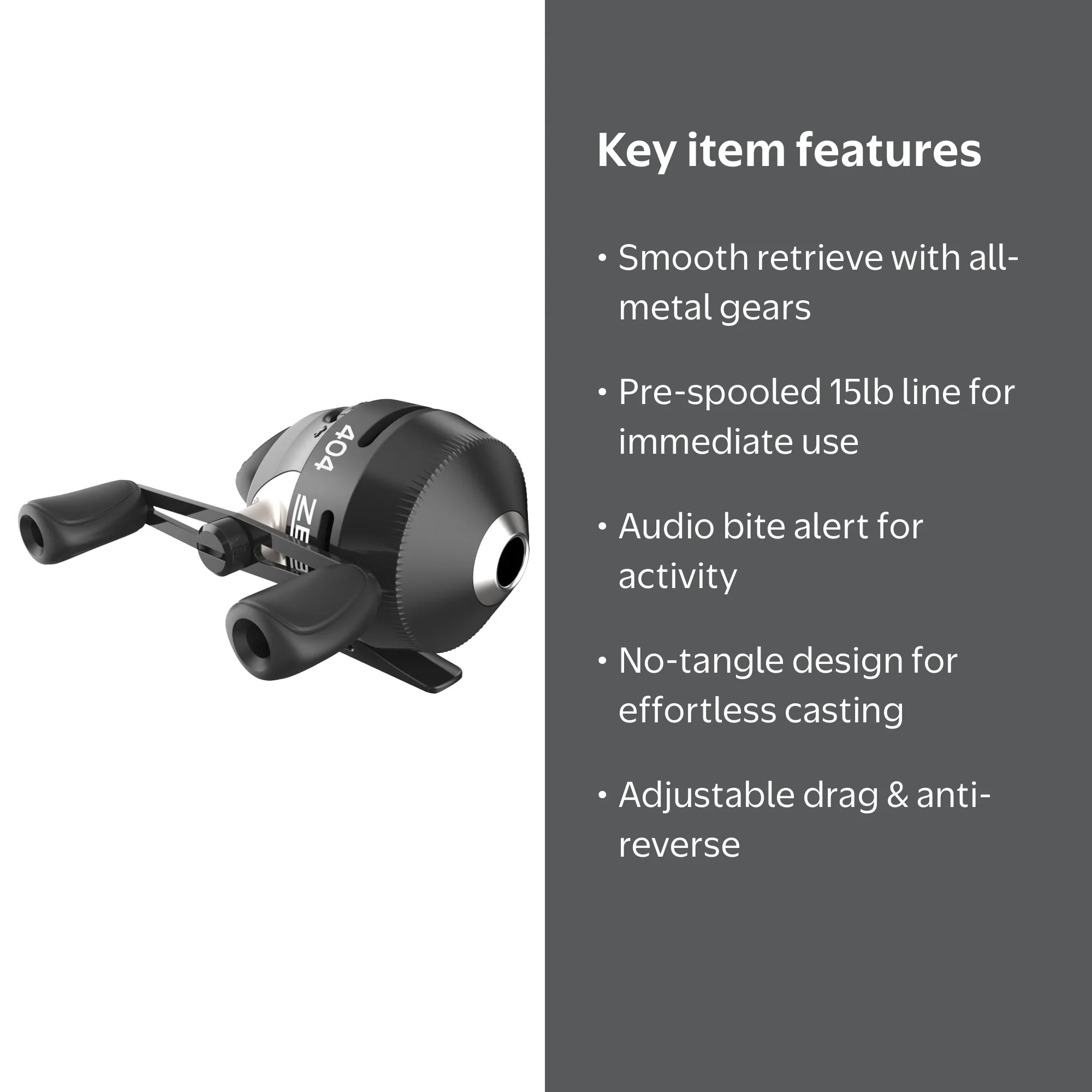 Zebco, Spincast Fishing Reel, Size 40, Right-Hand Retrieve
