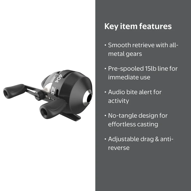 Zebco, Spincast Fishing Reel, Size 40, Right-Hand Retrieve