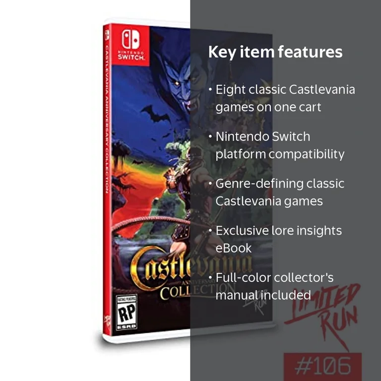 Castlevania Anniversary Collection - Nintendo Switch, 8 Classic