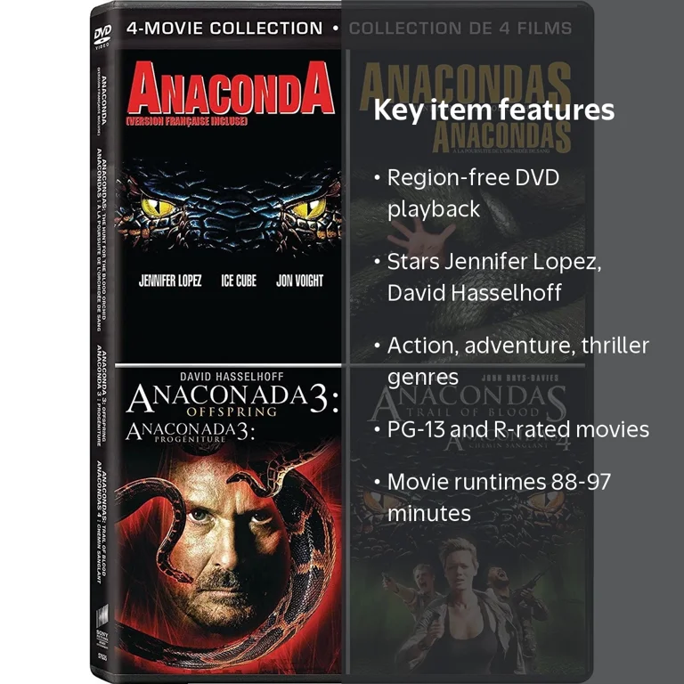 Anaconda: 4-Movie Collection (DVD), Sphe, Action & Adventure