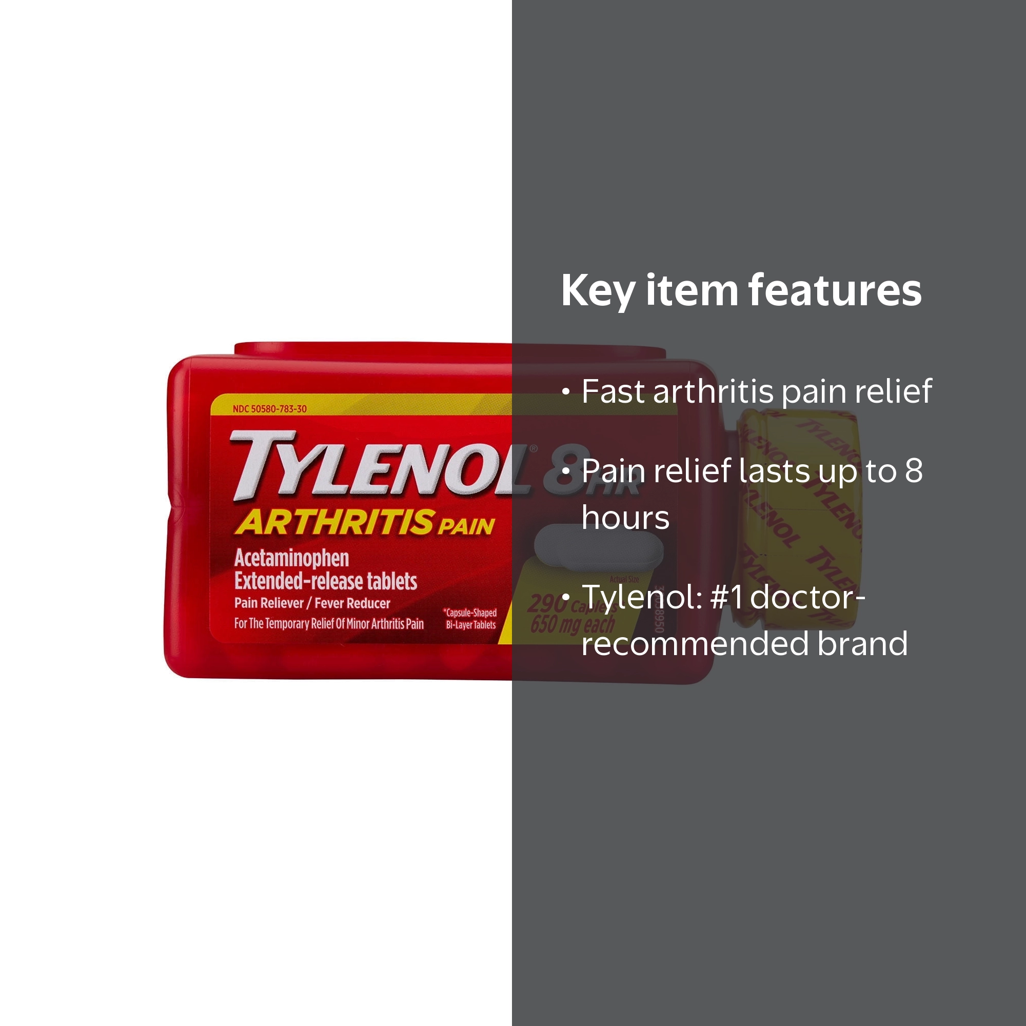 TYLENOL 8 HR Arthritis Pain Relief Caplets, Extended Release, 650