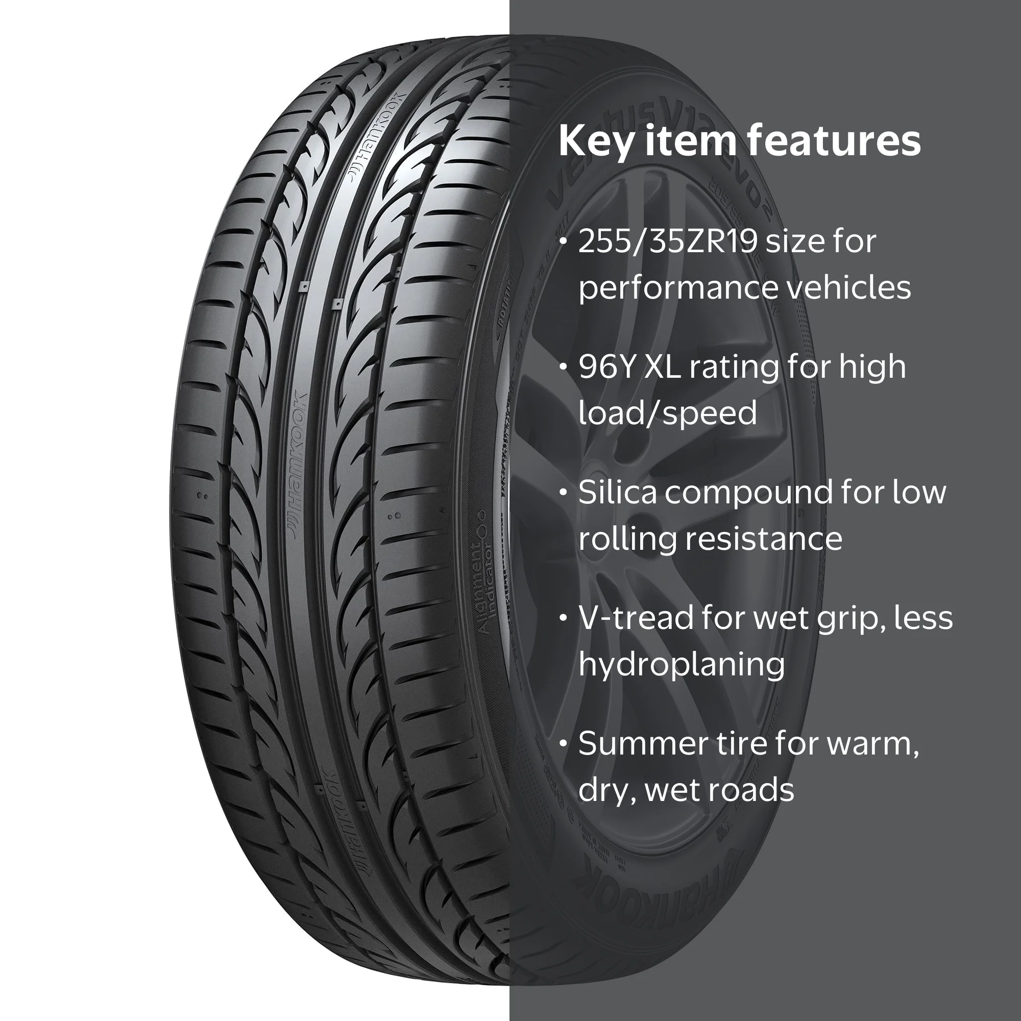 Hankook Ventus V12 Evo2 K120 High Performance Summer Tire - 255