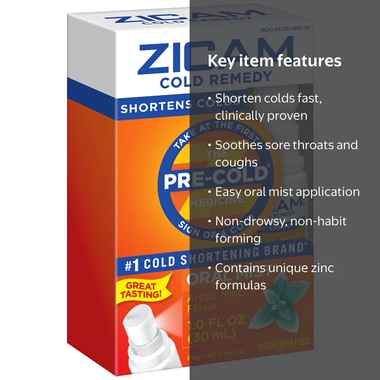 Zicam Oral Mist Arctic Mist Flavor Cold Remedy 1 oz HSA/FSA