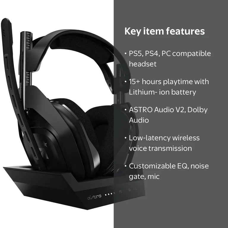 ASTRO Gaming A50 Wireless + Base Station for PS5, PS4 and PC