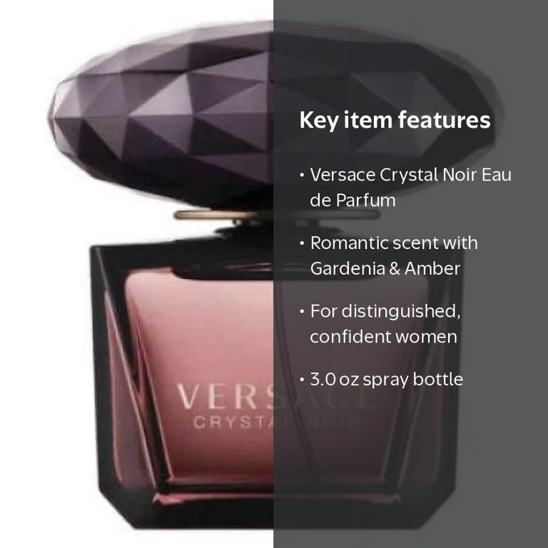 Versace, Eau De Toilette Spray, 3 oz, Crystal Noir for Women