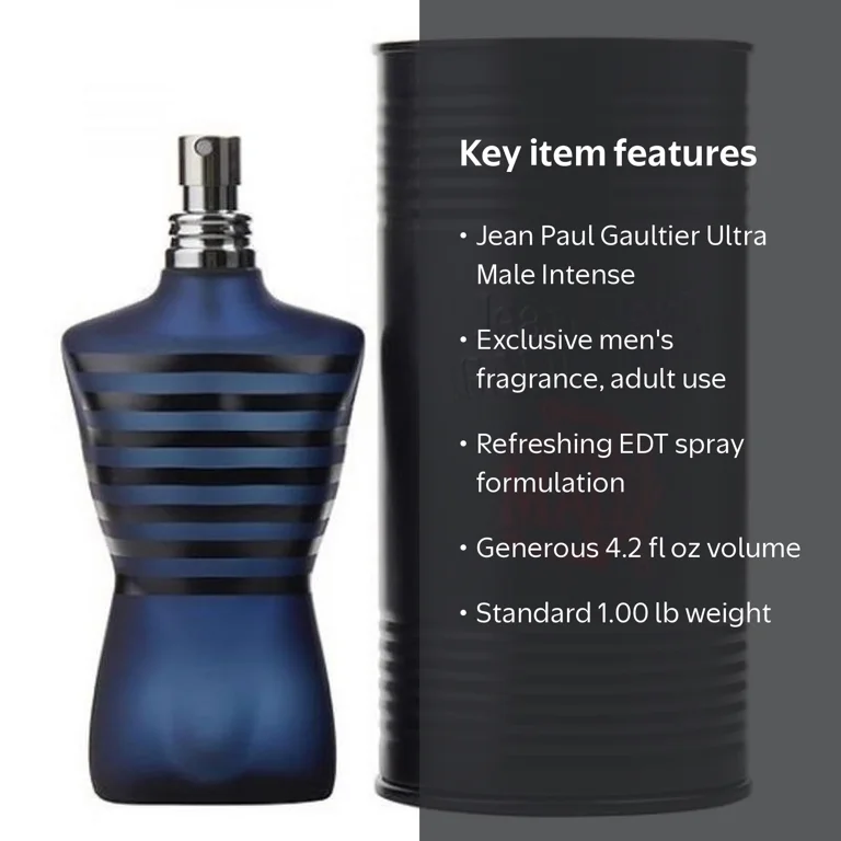 Jean Paul Gaultier, Ultra Male Intense, 4.2 oz EDT Spray for Men