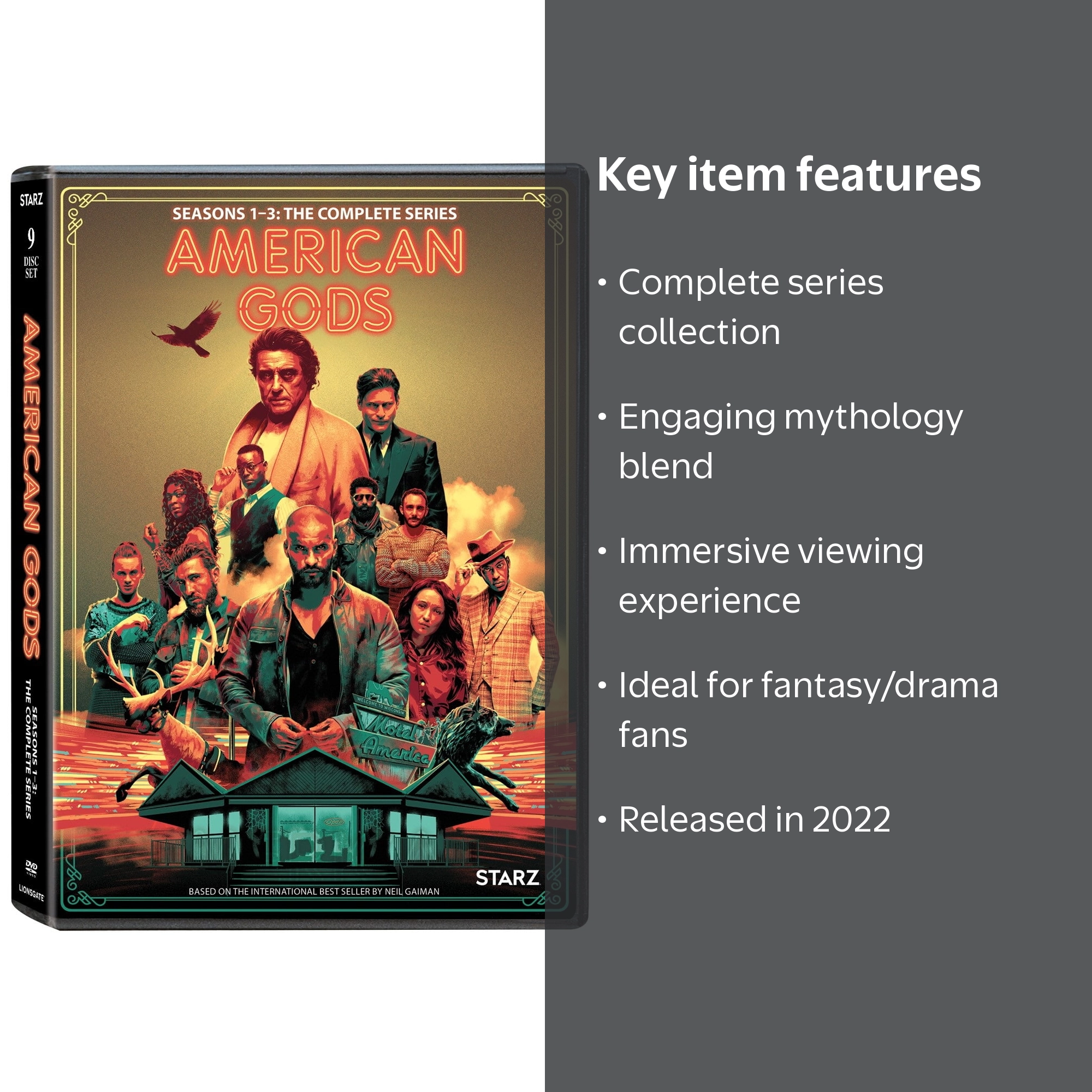 American Gods: Complete Collection Box Set Series (DVD) - Walmart.com