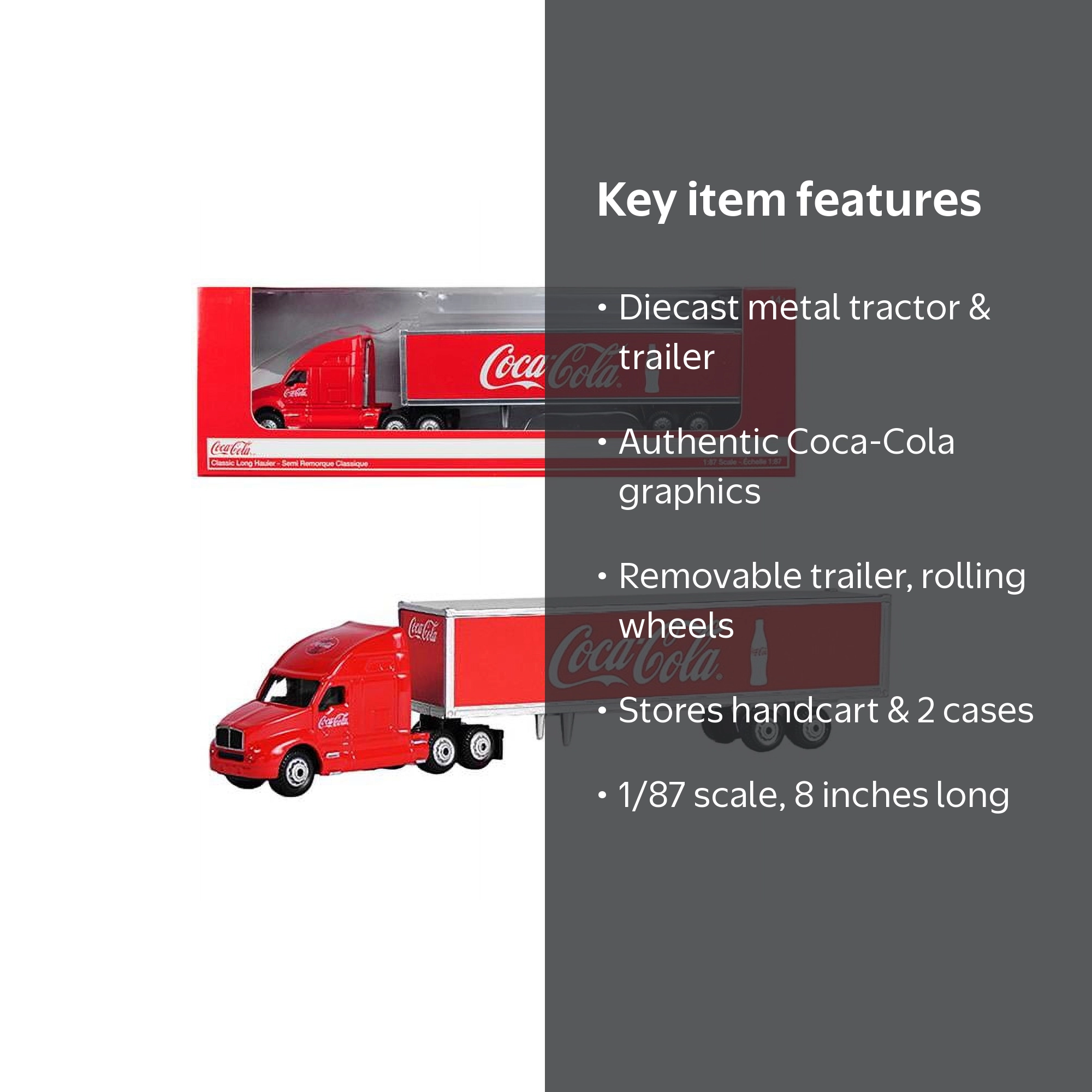 Motor City Classics, Coca-Cola Toy Truck, 1/87 Long Hauler