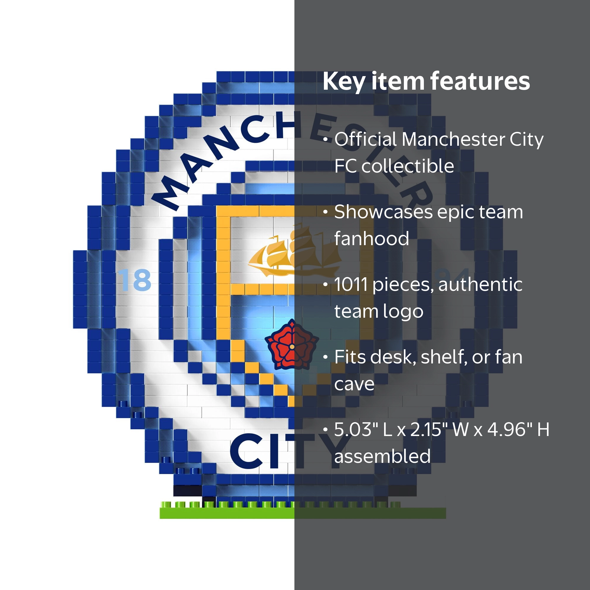 Manchester city 05 & Intel 02 難あり2枚 BRXLZ Manchester City FC Logo - Football Soccer Team Building Set