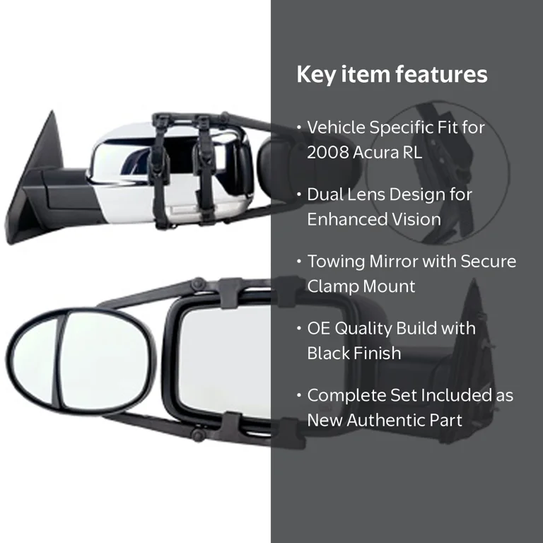 K-Source 3990 Dual Lens Towing Mirror with Ratchet Mount System