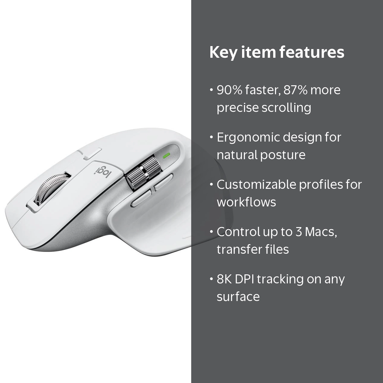 Logitech, Wireless Bluetooth Mouse, MX Master 3S, Ultra-fast