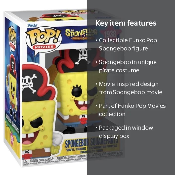 Funko Pop Spongebob Squarepants 1938 Pirate Vinyl Figure - Walmart.com
