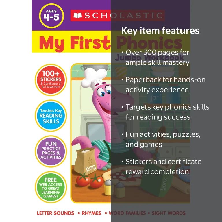 Scholastic, Phonics Jumbo Workbook, ISBN 9781338873924, Paperback