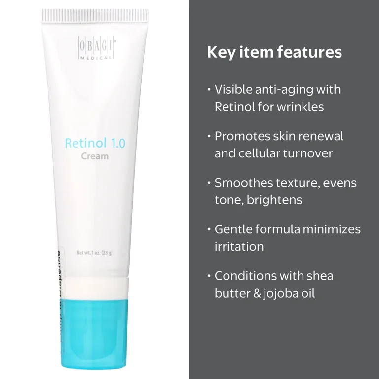 Obagi 360 Retinol Cream 1.0 oz for Wrinkles, Skin Tone, and