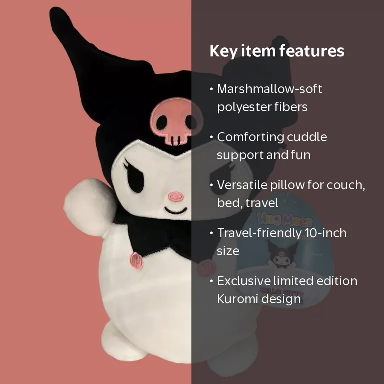 Squishmallows, Plush Hugmees, Kuromi 10 inch Limited Edition