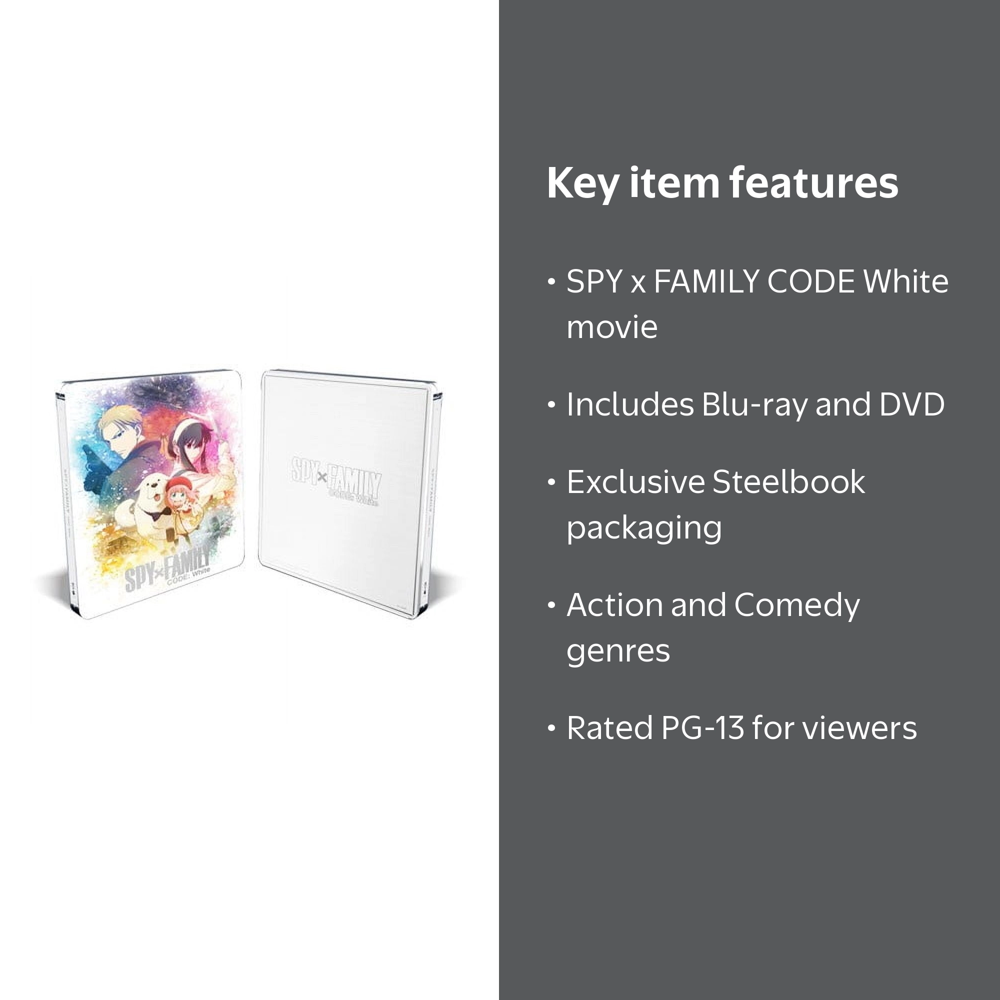SPY x FAMILY CODE White (Steelbook) (Blu-ray + DVD) Crunchyroll