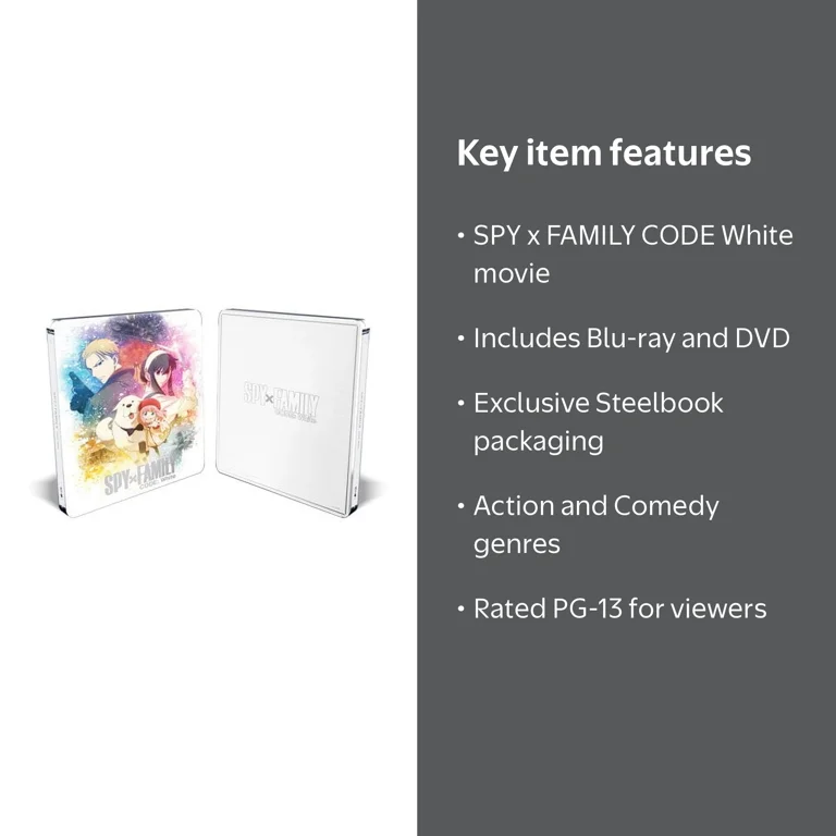 SPY x FAMILY CODE White (Steelbook) (Blu-ray + DVD) Crunchyroll
