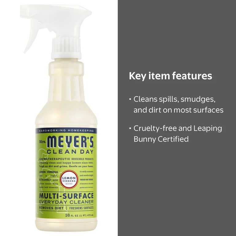 mireim Mrs. Meyer's Multi-Surface Cleaner, Lemon Verbena, 16 Fl Oz