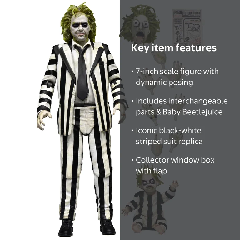 NECA Beetlejuice Beetlejuice (2024): Striped Suit Beetlejuice
