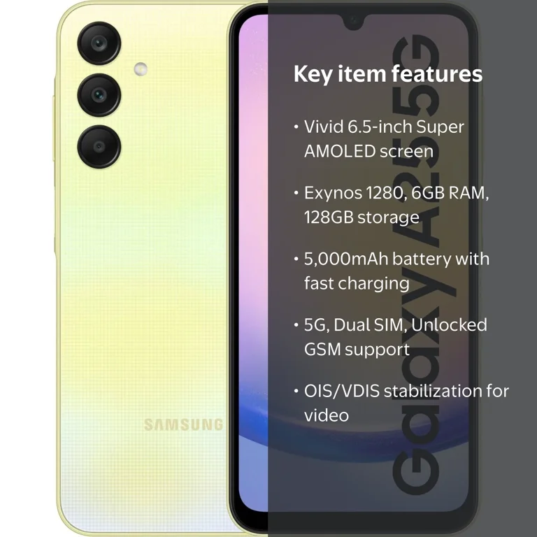 Samsung Galaxy A25 5G Android Smartphone, 128GB 6GB RAM, 6.5