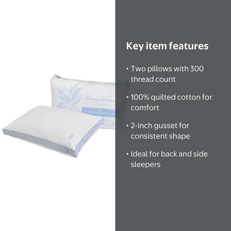 ハワイ購入　トミーバハマ　 bahama 枕カバー2枚　布団　セット Tommy Bahama, Quilted Pillow 2-pack, Blue, 300 Thread Count