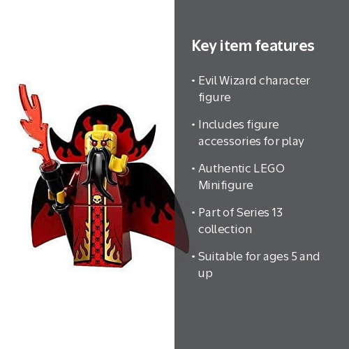 valiem BITTER SMILEY（BLOCK/Sサイズ） LEGO Minifigures Series 13 - Evil Wizard Construction Toy
