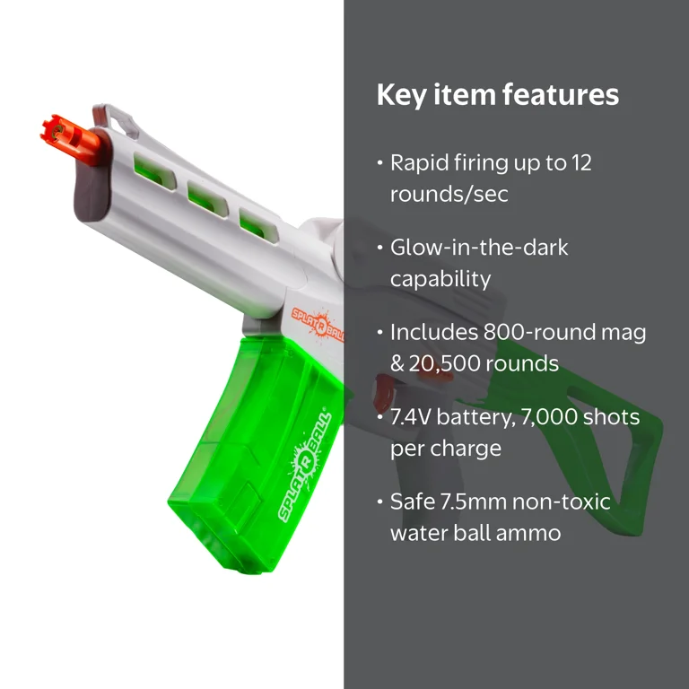 SplatRBall, Water Blaster, Fully Automatic, 210 FPS - Walmart.com