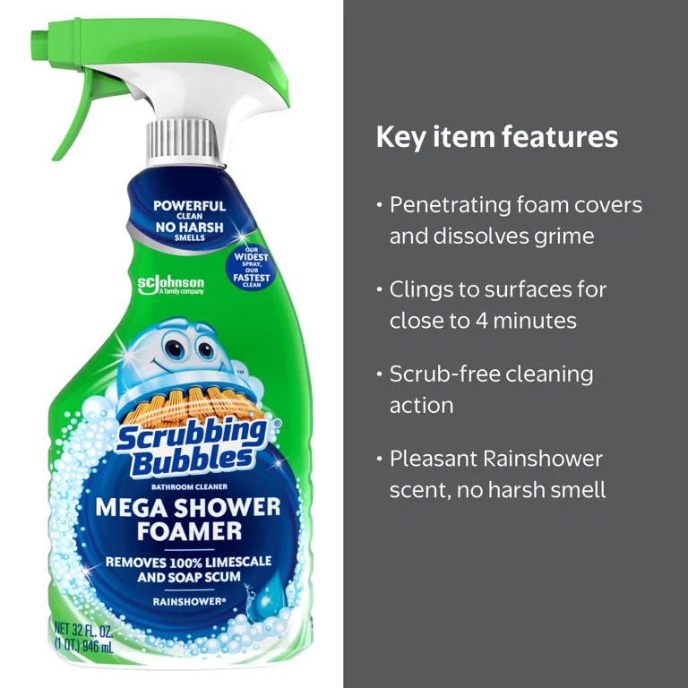 Scrubbing Bubbles Bathroom Shower & Tub Cleaner Mega Foam Spray